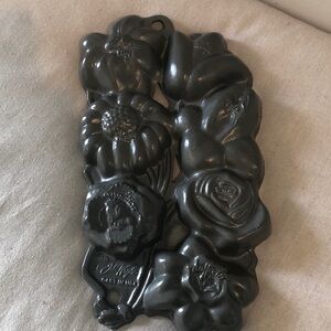 Vintage John Wright Cast Iron Flower Muffin Pan 1991 Bakeware 7 Molds Pls Read